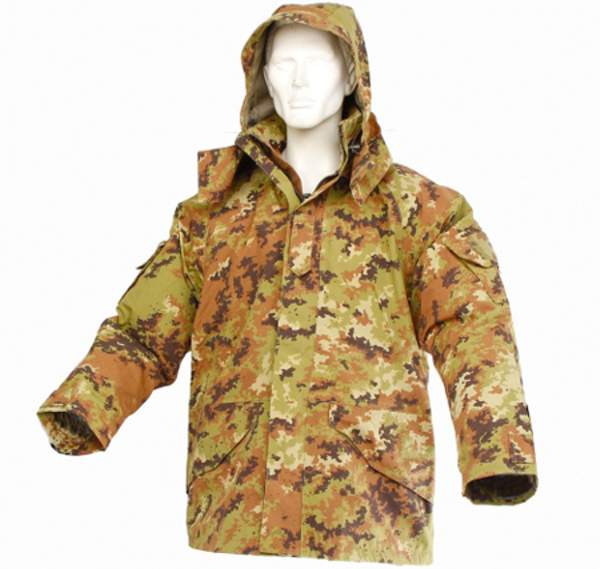 Parka impermeabile traspirante 2 cappucci vegetato